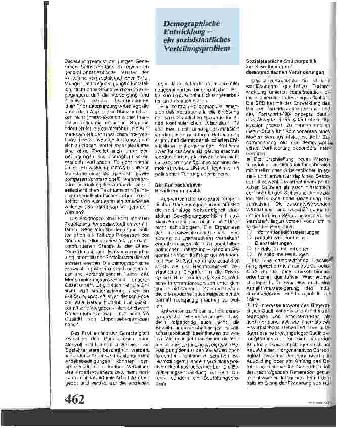 Vorschauseite 3: Altersstruktur und Sozialpolitik