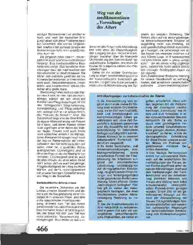 Vorschauseite 5: Altersstruktur und Sozialpolitik