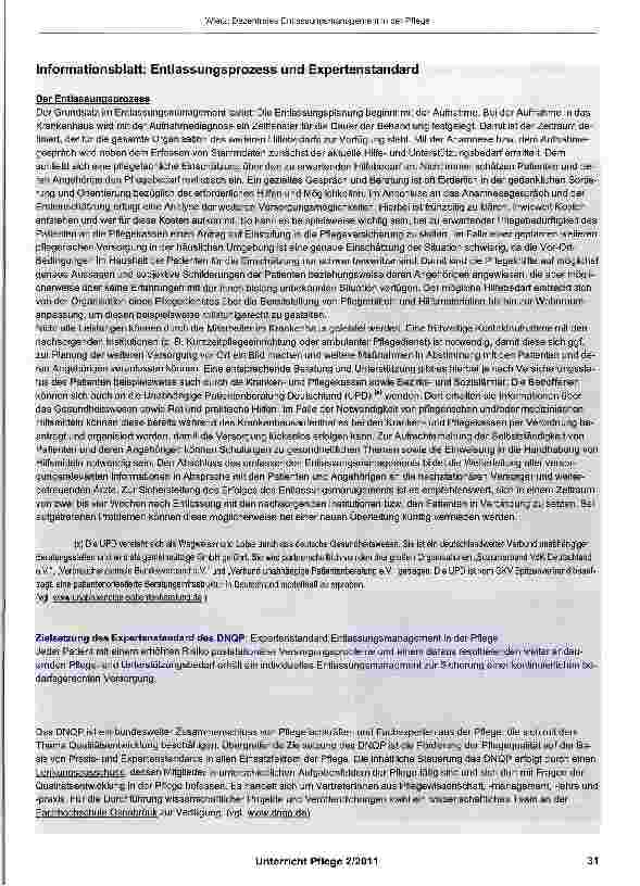 Vorschauseite 2: Dezentrales Entlassungsmanagement in der Pflege
