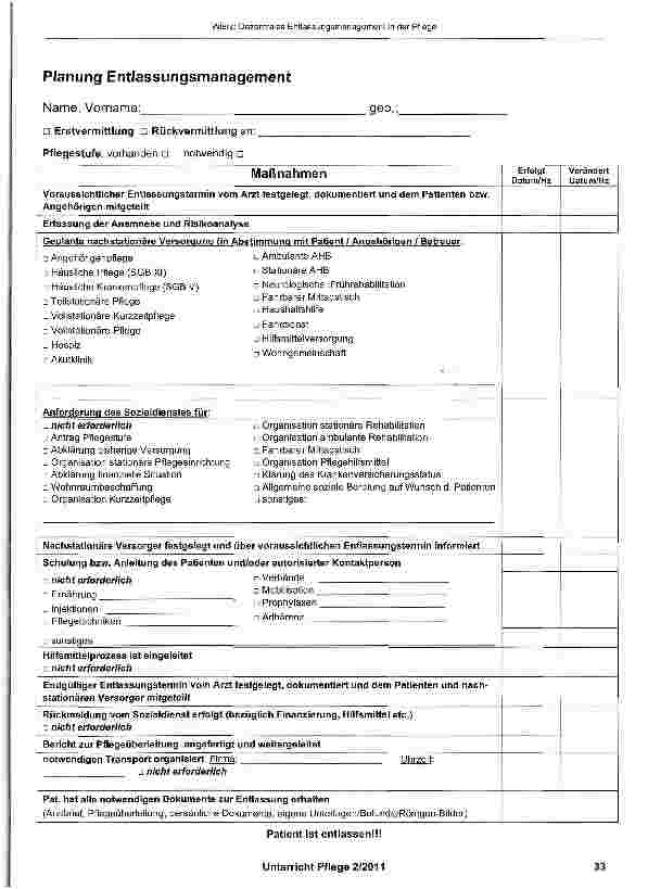 Vorschauseite 4: Dezentrales Entlassungsmanagement in der Pflege