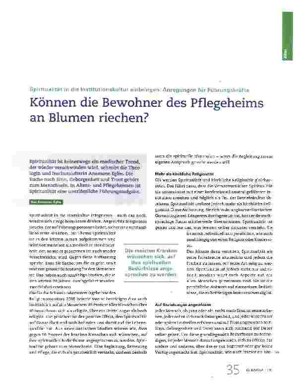 Vorschauseite 1: Können die Bewohner des Pflegeheims an Blumen riechen?