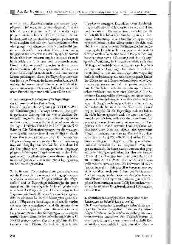 Vorschauseite 2: Wertgleiche Pflegetage und leistungsgerechte Vergütung in Einrichtungen der Tagespflege gemäß § 41 SGB XI
