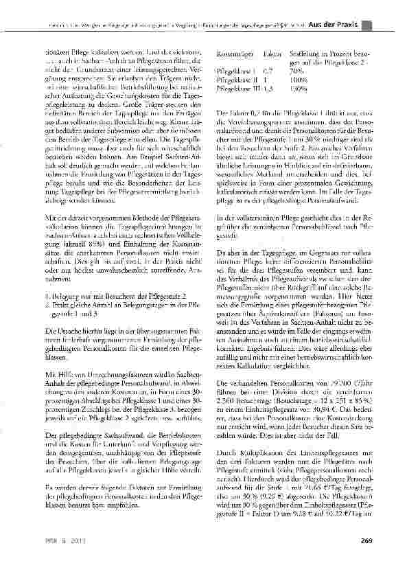 Vorschauseite 3: Wertgleiche Pflegetage und leistungsgerechte Vergütung in Einrichtungen der Tagespflege gemäß § 41 SGB XI