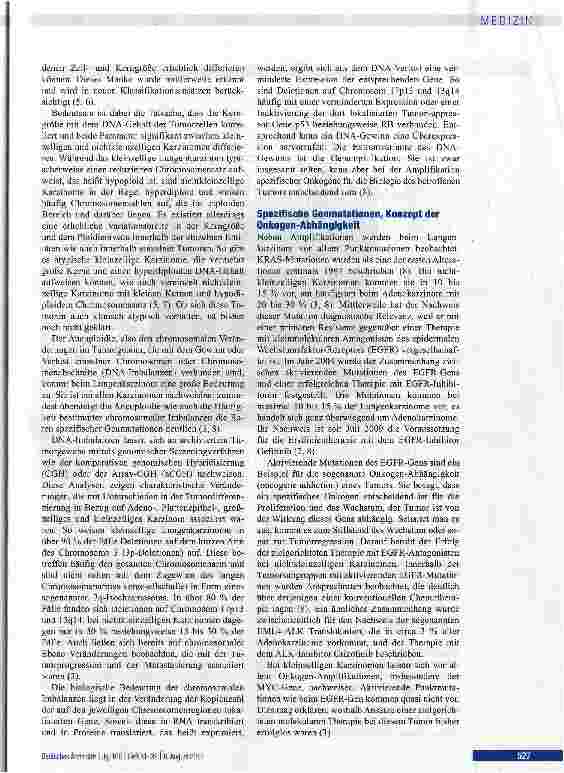 Vorschauseite 3: Morphologische und molekulare Diagnostik des Lungenkarzinoms