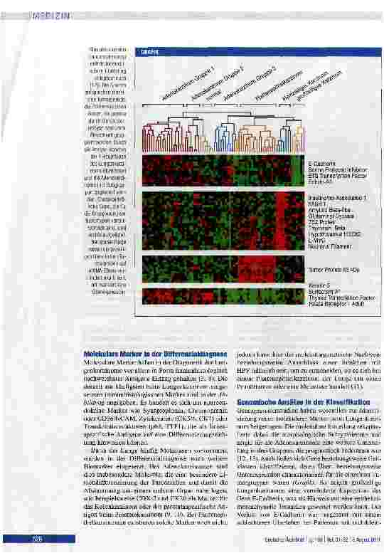 Vorschauseite 4: Morphologische und molekulare Diagnostik des Lungenkarzinoms