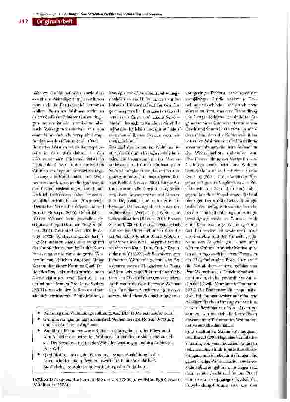 Vorschauseite 2: Einstellungen zum betreuten Wohnen bei Seniorinnen und Senioren - Eine qualitative Studie