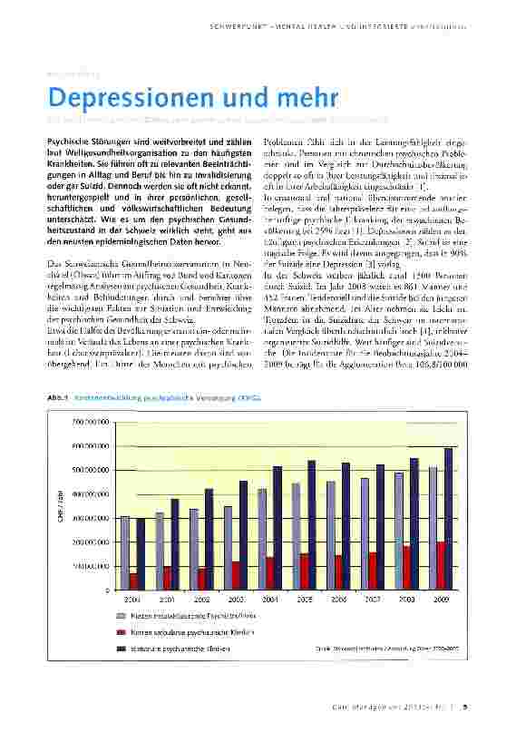 Vorschauseite 1: Depressionen und mehr