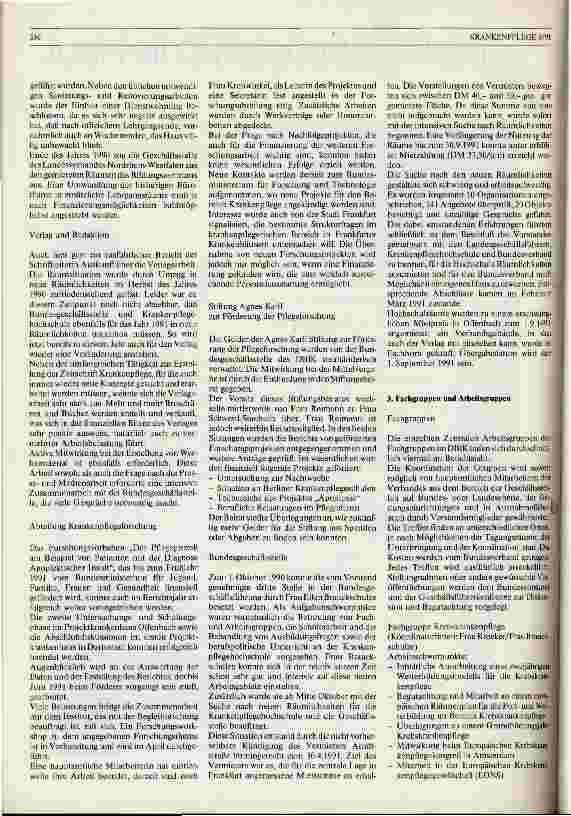 Vorschauseite 3: Arbeitsbericht der Bundesgeschäftsstelle - Berichtszeit 1. April 1990 bis 31.3.1991, vorgelegt bei der 22. Delegiertenversammlung/Geseke