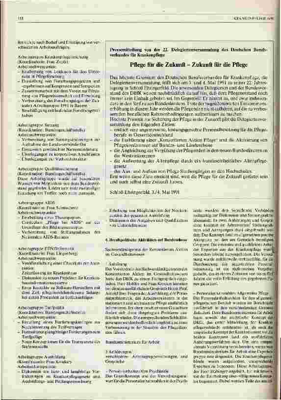 Vorschauseite 5: Arbeitsbericht der Bundesgeschäftsstelle - Berichtszeit 1. April 1990 bis 31.3.1991, vorgelegt bei der 22. Delegiertenversammlung/Geseke