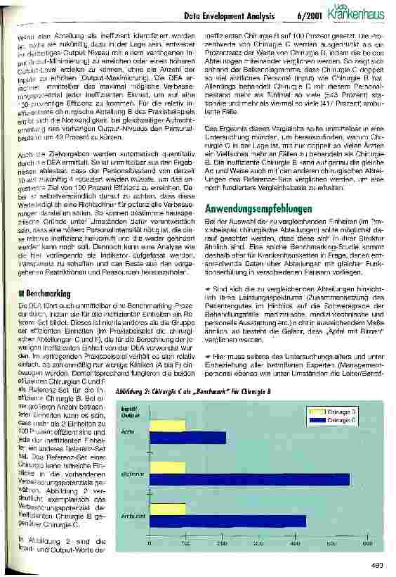 Vorschauseite 5: Performance-Messung und internes Benchmarking in Krankenhauskonzernen mittels Data Envelopment Analysis (DEA)