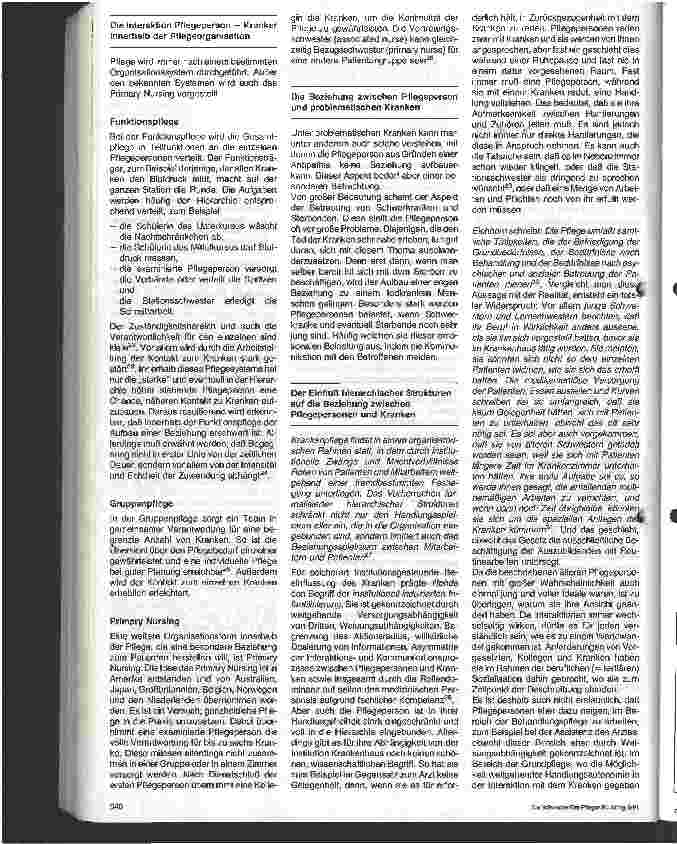 Vorschauseite 3: Die Problematik der Beziehung zwischen Pflegepersonal und Kranken