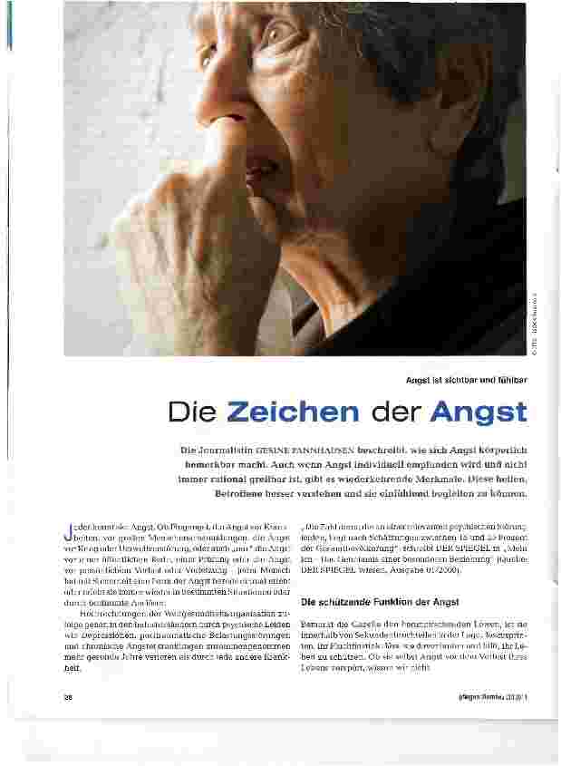 Vorschauseite 1: Die Zeichen der Angst