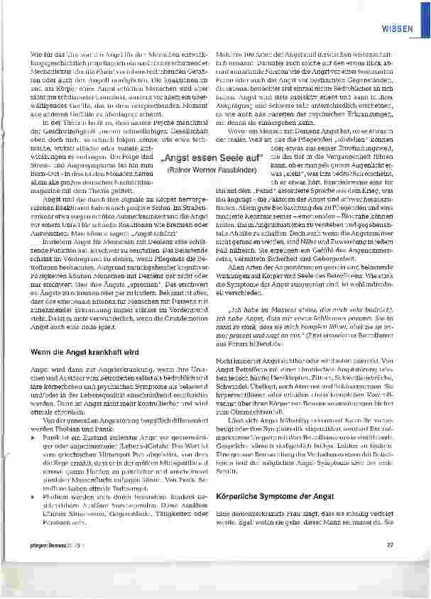 Vorschauseite 2: Die Zeichen der Angst