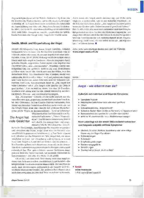 Vorschauseite 4: Die Zeichen der Angst