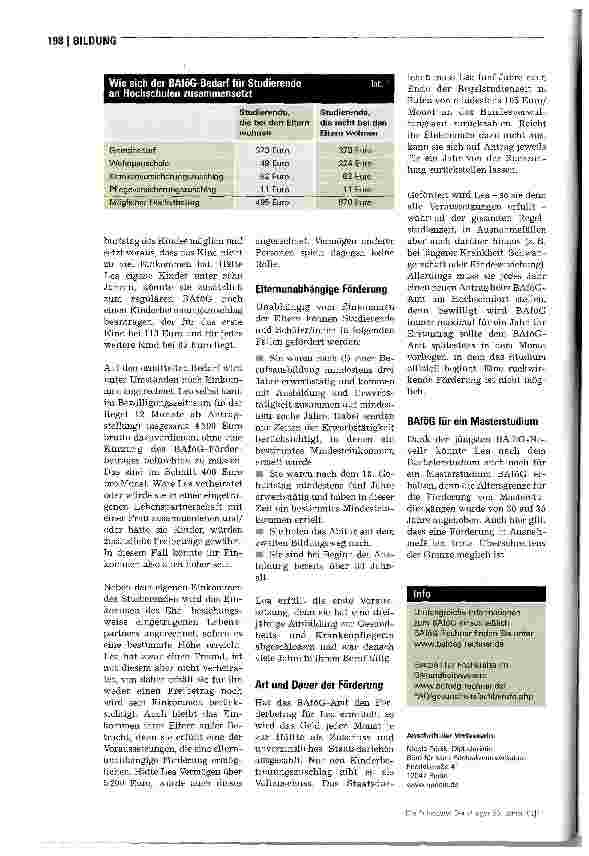 Vorschauseite 3: Zuschuss und Darlehen vom StaatMit BAföG studieren