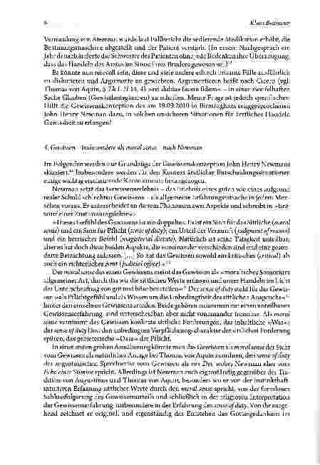 Vorschauseite 6: Ethische Entscheidungskriterien und -Strategien für Ärzte in unsicheren SituationenWie weit helfen Newmans Auffassungen von theologischer und ethischer Gewissheit?