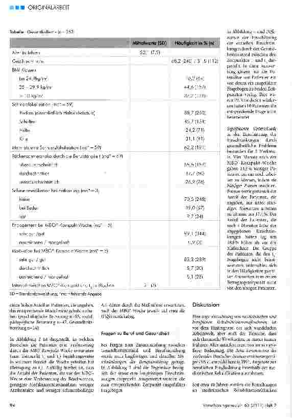 Vorschauseite 4: Medizinisch-berufliche Interventionen in der stationären orthopädischen Rehabilitation