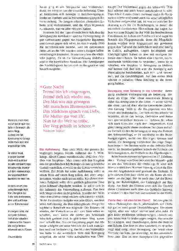 Vorschauseite 2: Das Leben ist Bewegung zum Ziel