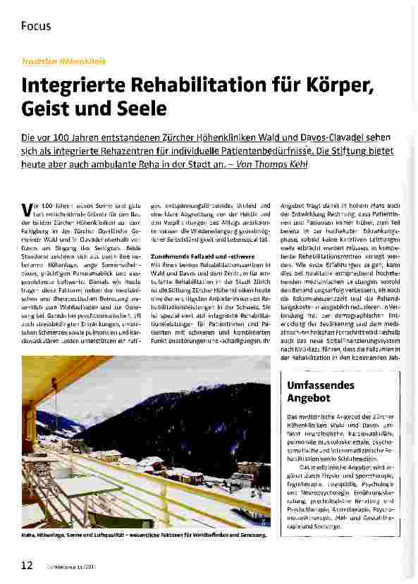 Vorschauseite 1: Integrierte Rehabilitation für Körper, Geist und Seele