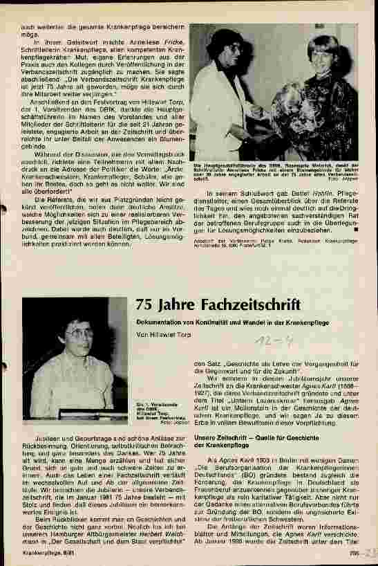 Vorschauseite 1: 75 Jahre Fachzeitschrift
