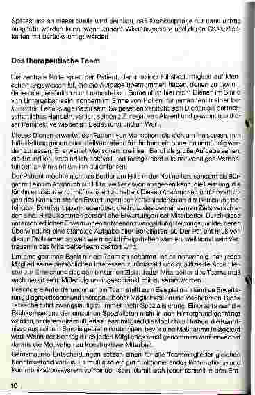 Vorschauseite 2: Eigenständigkeit der Krankenpflege und Einbindung in das therapeutische Team