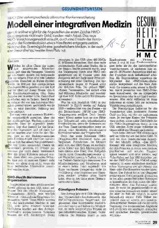Vorschauseite 1: Modell einer integrativen Medizin