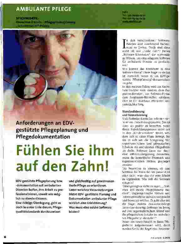 Vorschauseite 1: Fühlen Sie ihm auf den Zahn!