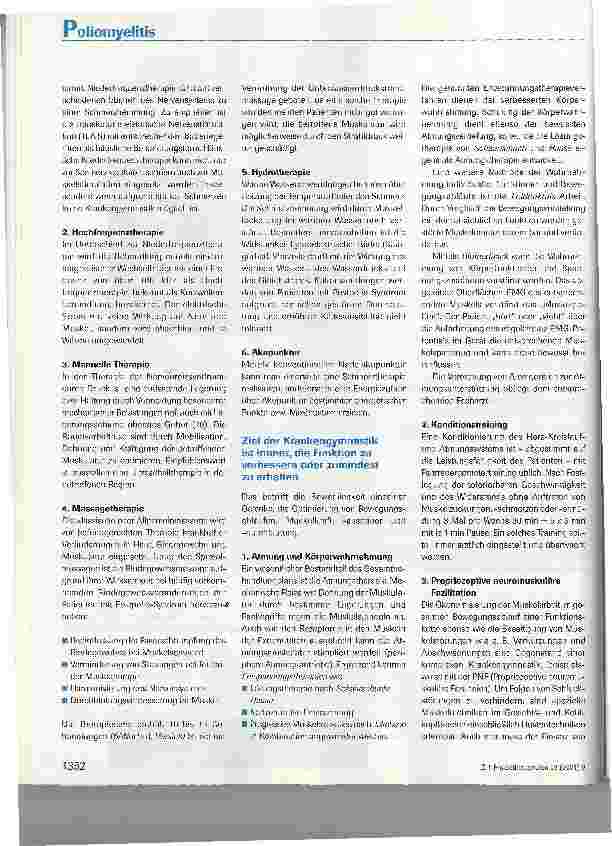 Vorschauseite 3: Medizinische Rehabilitation von Patienten mit Poliomyelitis