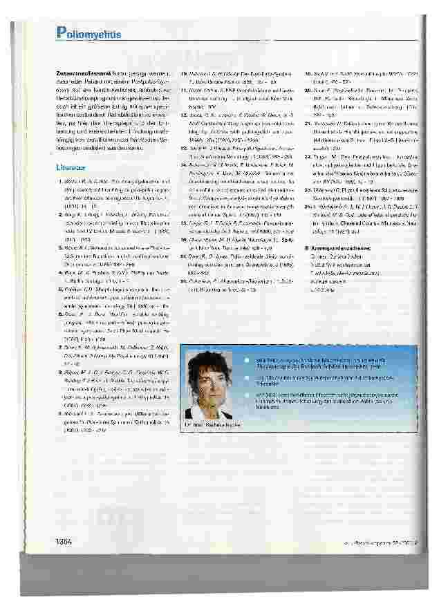 Vorschauseite 5: Medizinische Rehabilitation von Patienten mit Poliomyelitis