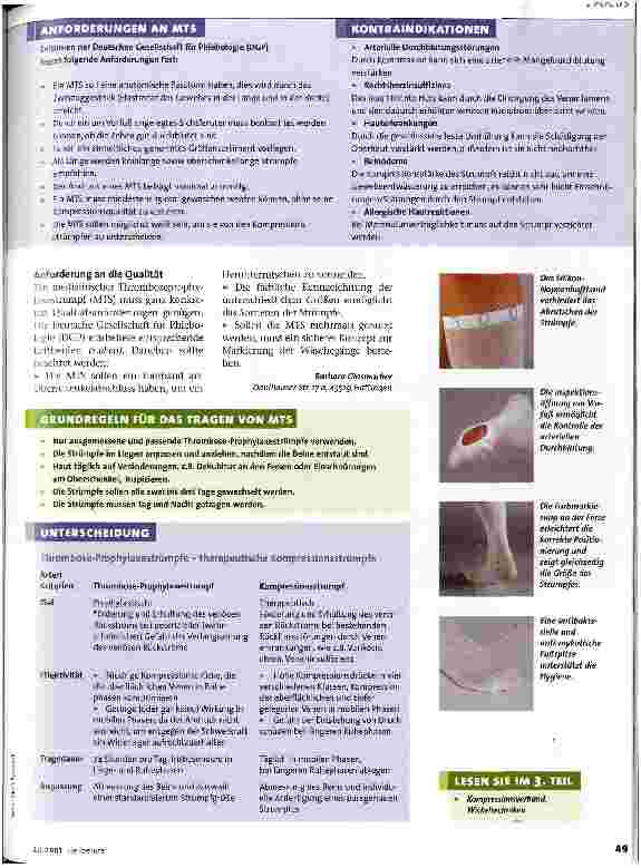Vorschauseite 2: Thrombose-Prophylaxestrumpf: Die Passform entscheidet 2. Teil, Thromboseprophylaxe