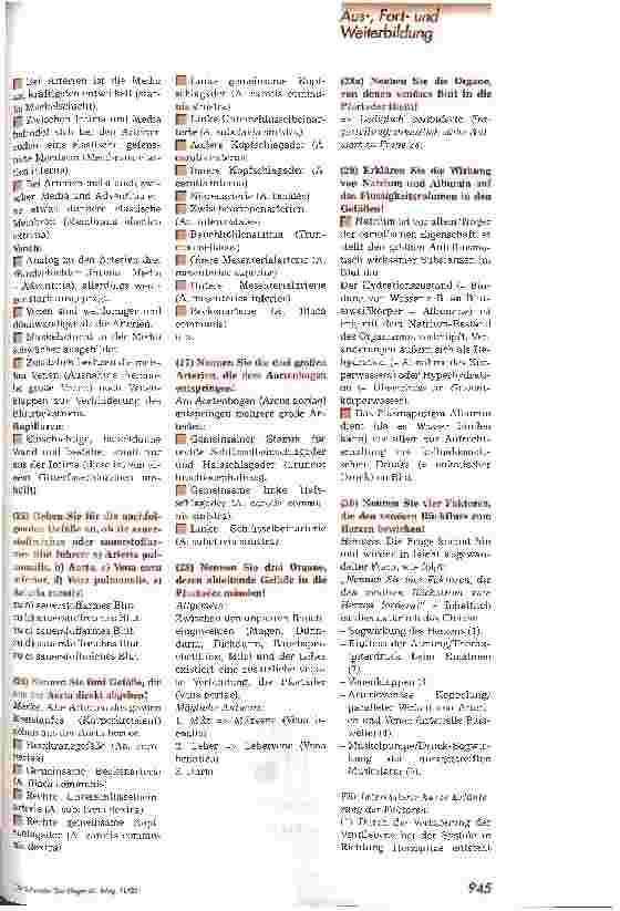 Vorschauseite 2: Was wird wohl abgefragt? Prüfungsfragen 8. Teil: Anatomie/Physiologie