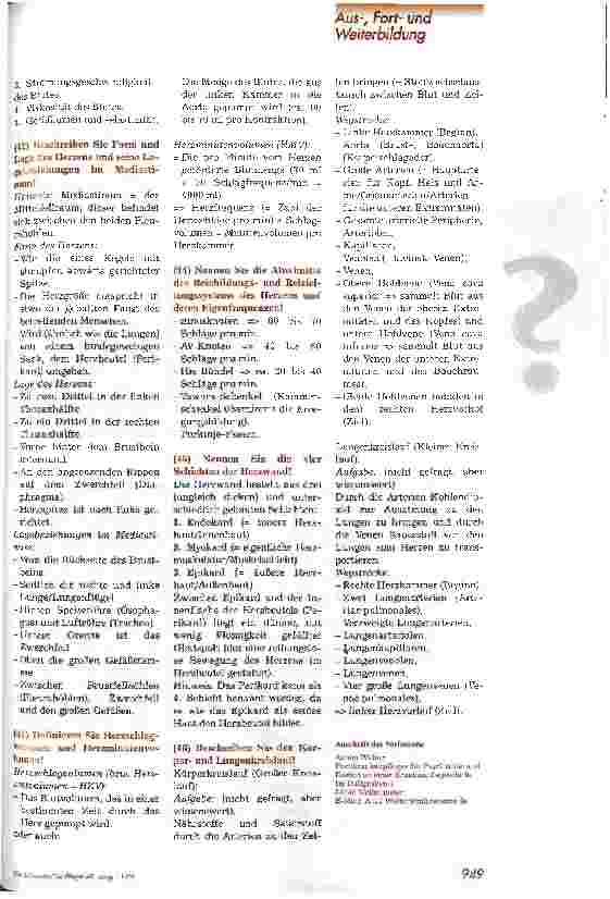 Vorschauseite 5: Was wird wohl abgefragt? Prüfungsfragen 8. Teil: Anatomie/Physiologie
