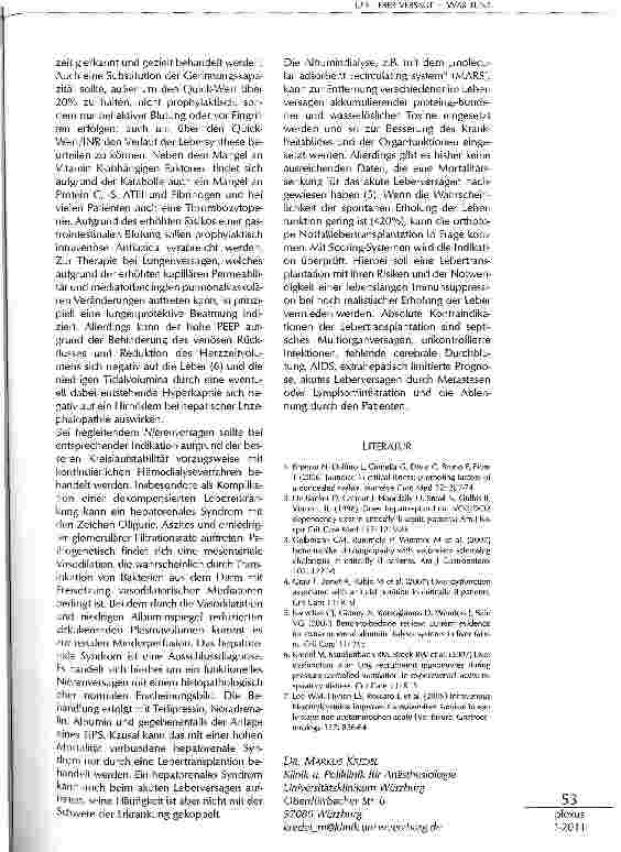 Vorschauseite 4: DIE LEBER VERSAGT - WAS TUN?