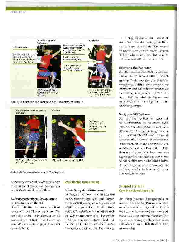 Vorschauseite 3: Therapeutisches Klettern bei Multipler Sklerose