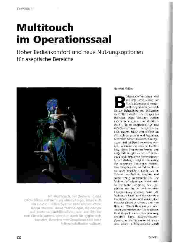 Vorschauseite 1: Multitouch im Operationssaal