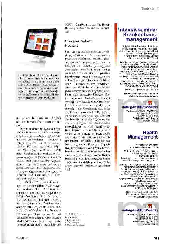 Vorschauseite 2: Multitouch im Operationssaal