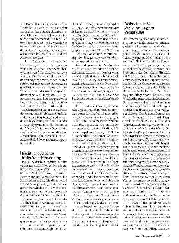 Vorschauseite 5: Moderne Wundversorgung aus sozialepidemiologischer Perspektive