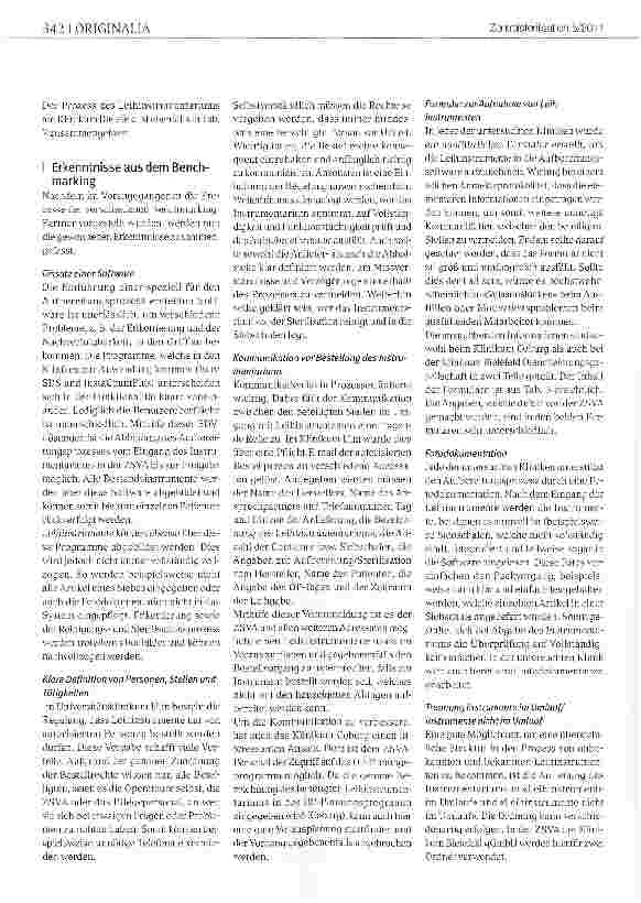 Vorschauseite 3: Prozessinnovation für chirurgische Leihinstrumente - eine Benchmarking-unter-stützte Konzeption für ein universitäres Krankenhaus1 (Teil 2)
