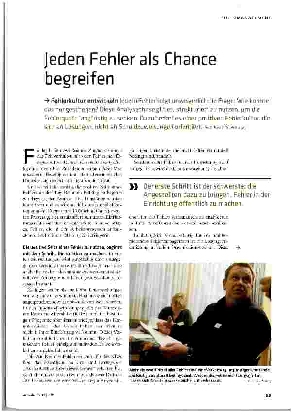 Vorschauseite 1: Jeden Fehler als Chance begreifen