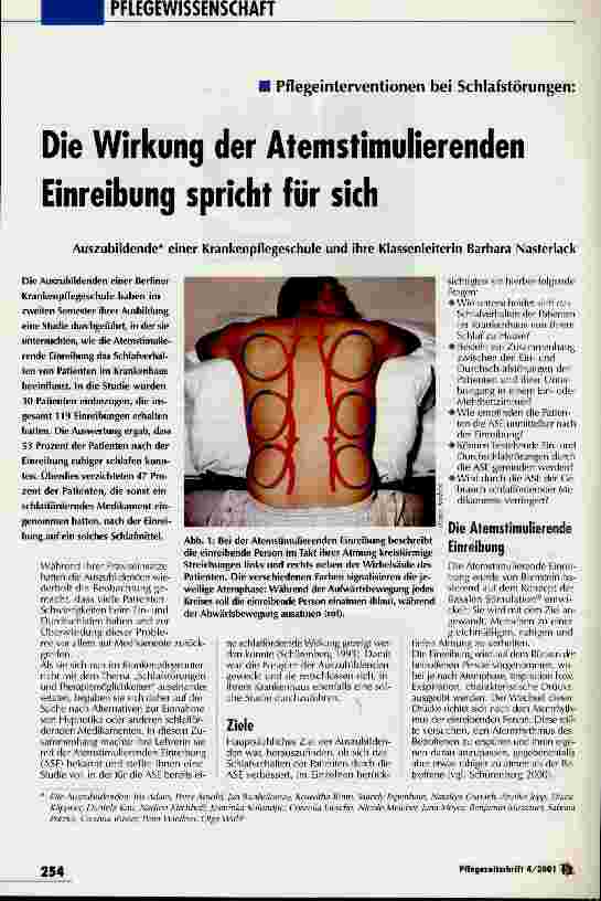 Vorschauseite 1: Die Wirkung der Atemstimulierenden Einreibung spricht für sich
