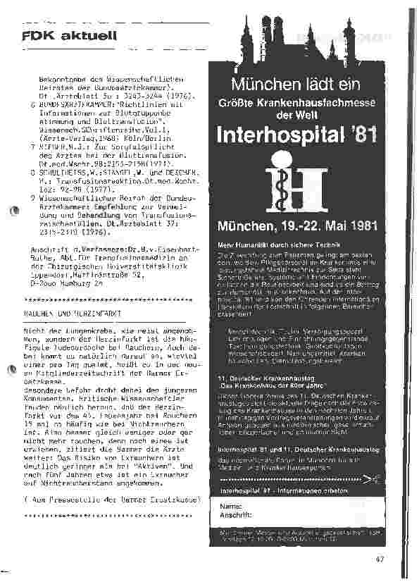 Vorschauseite 6: Die organisatorische Vorbereitung der Blutübertragung unter Berücksichtigung der Neufassung der Transfusionsrichtlinien