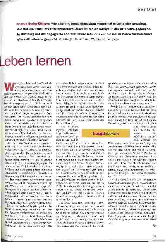 Vorschauseite 2: Fürs Leben lernen
