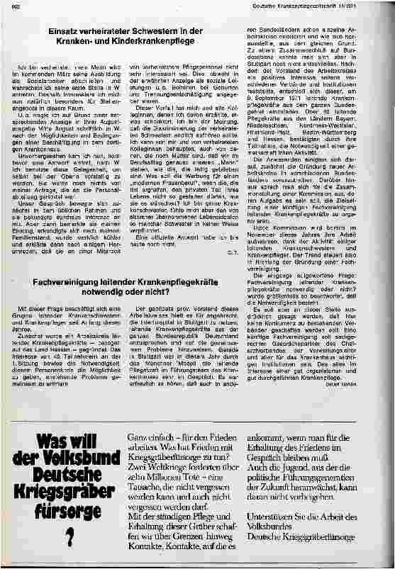Vorschauseite 1: Fachvereinigung leitender Krankenpflegekräfte notwendig oder nicht