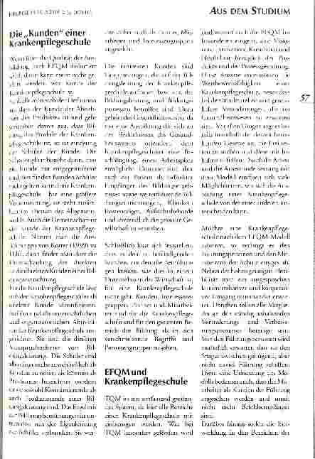 Vorschauseite 5: Qualitätsmanagement an Krankenpflegeschulen mit dem EFQM-Excellence Modell