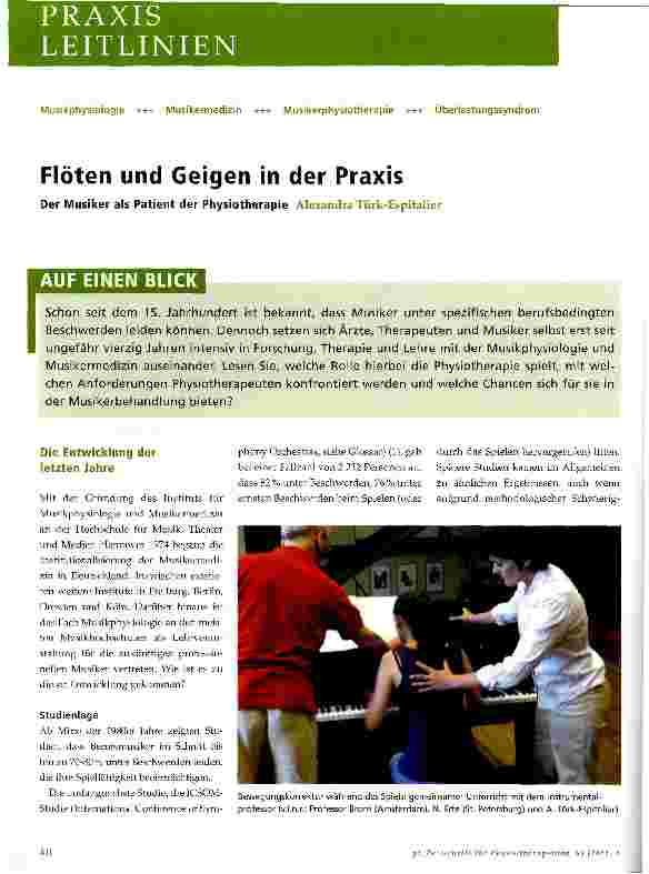 Vorschauseite 1: Flöten und Geigen in der Praxis