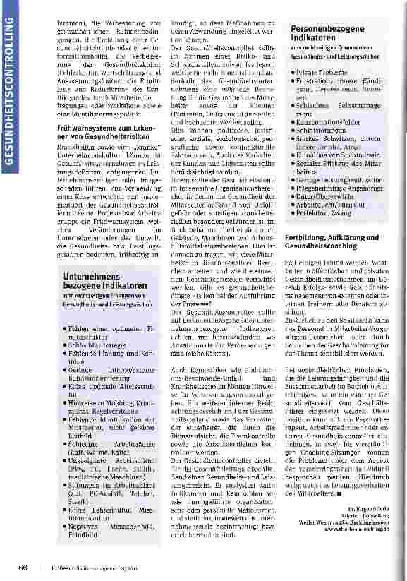 Vorschauseite 2: Gesundheitsgefahren frühzeitig erkennen