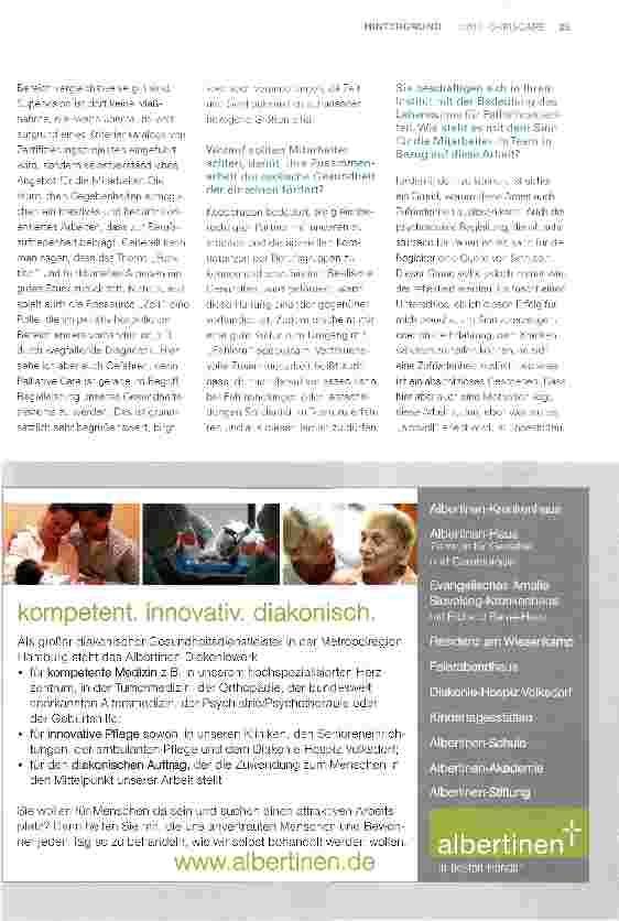 Vorschauseite 2: Erfahrungen aus der PalliativmedizinMan muss sich aufeinander verlassen können