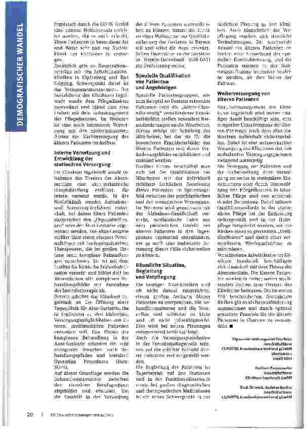 Vorschauseite 4: Wer die älteren Patienten hat, ist der Dumme! ?