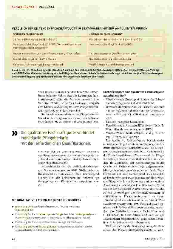 Vorschauseite 3: Eine qualitative Fachkraftquote