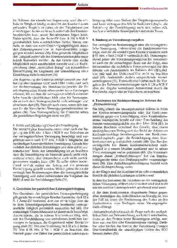 Vorschauseite 3: Die Ermächtigung von Krankenhausärzten -Praxishinweise und aktuelle Tendenzen